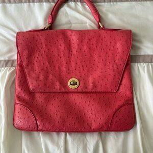 Elegant Red Marc Jacobs Ostrich Women's Handbag